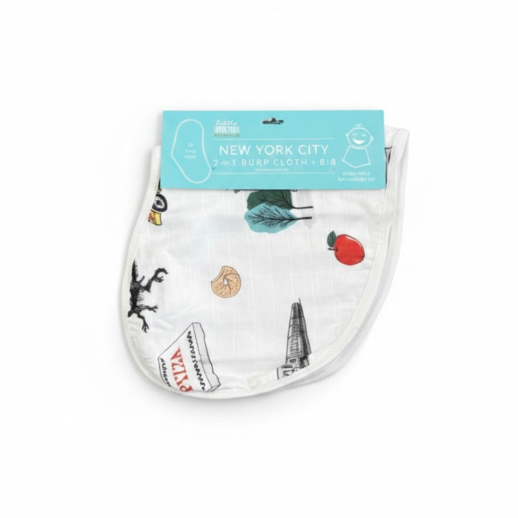 Astoria NYC Baby Gift Bundle Swaddle, Bib, and Onesie