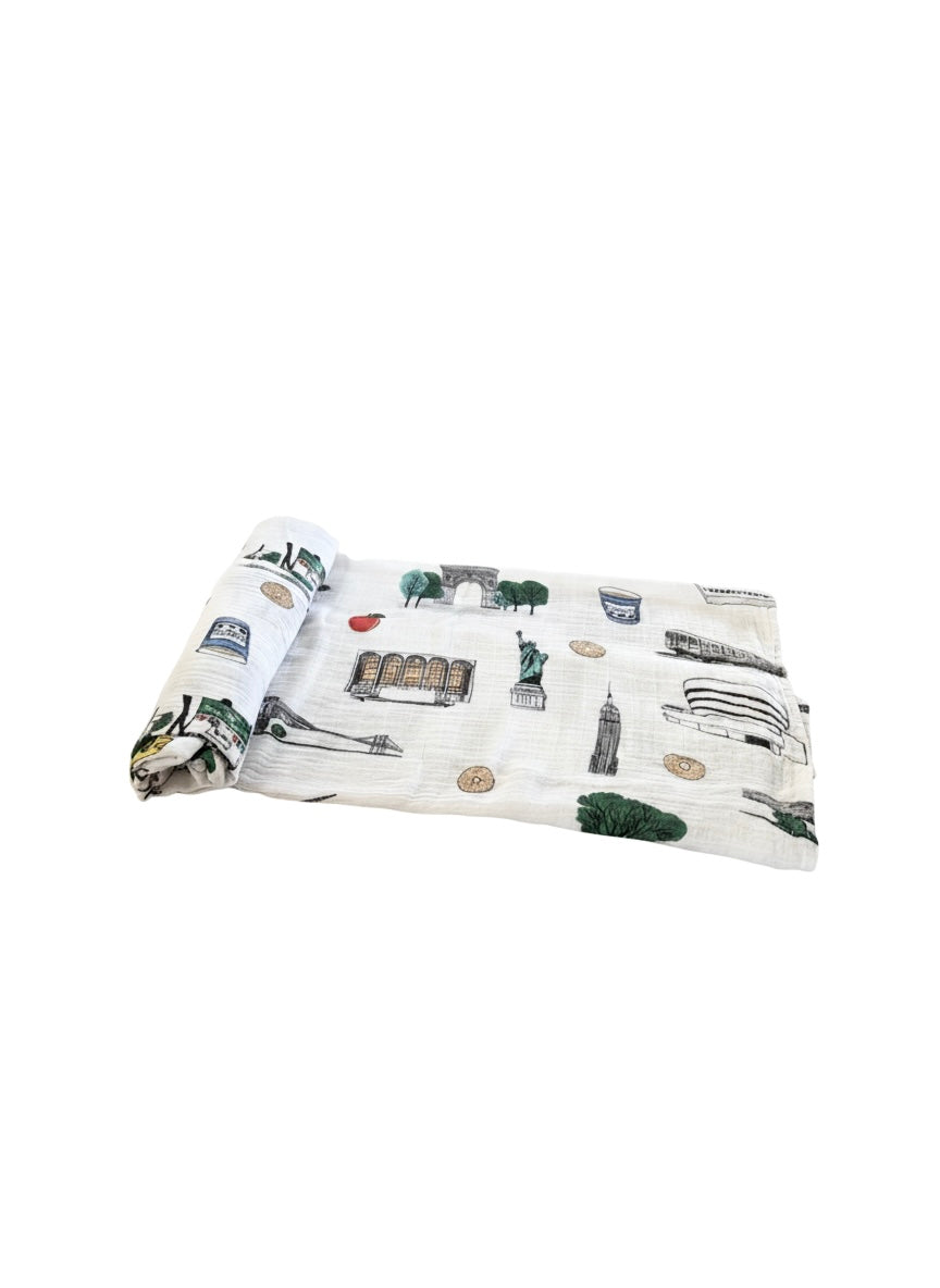 Astoria NYC Baby Gift Bundle Swaddle, Bib, and Onesie