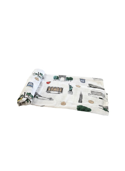 Astoria NYC Baby Gift Bundle Swaddle, Bib, and Onesie