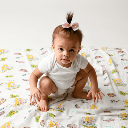 Tennessee Baby Muslin Swaddle Receiving Blanket (Floral) Made to Grow with Your Little One