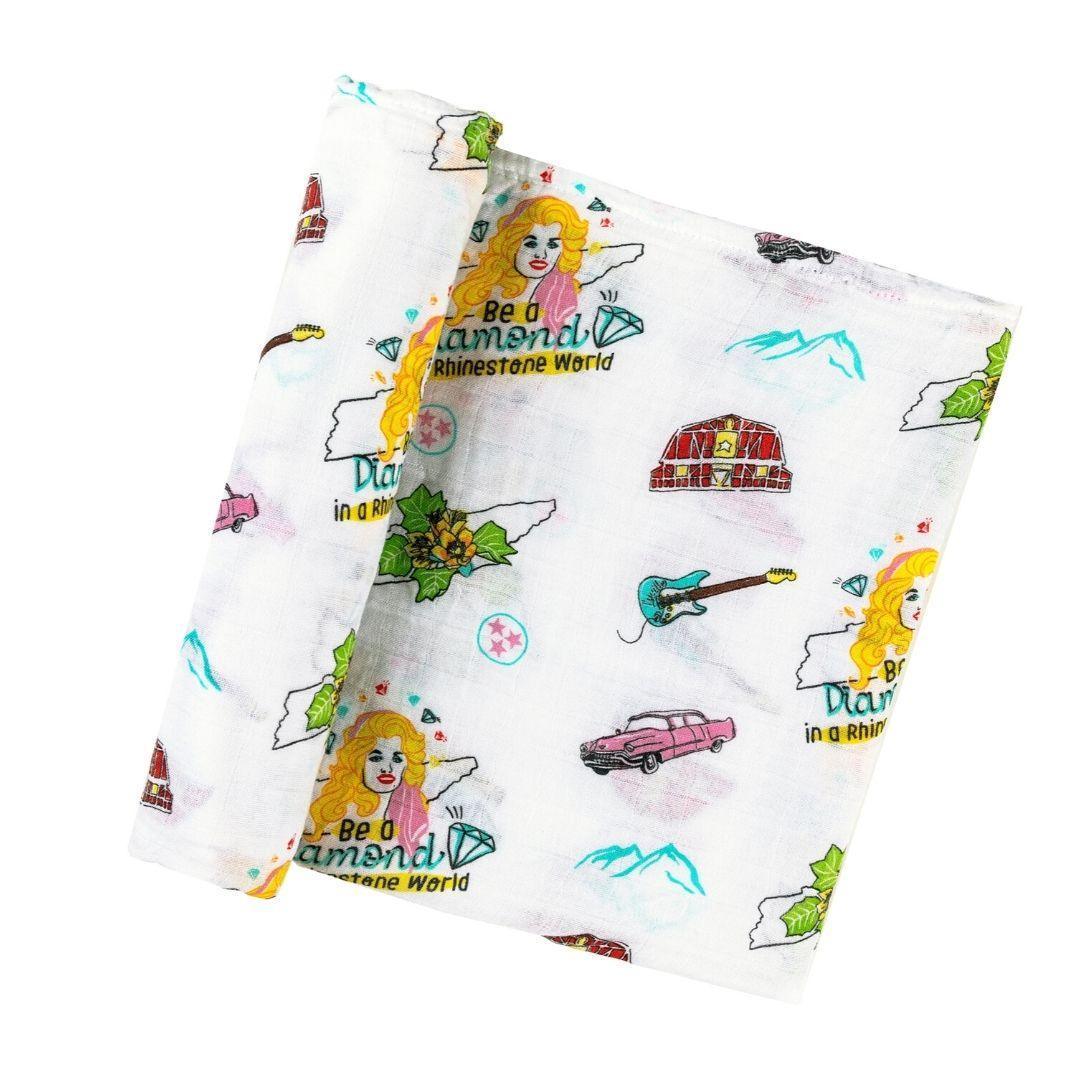 Tennessee Baby Muslin Swaddle Receiving Blanket (Floral) Made to Grow with Your Little One