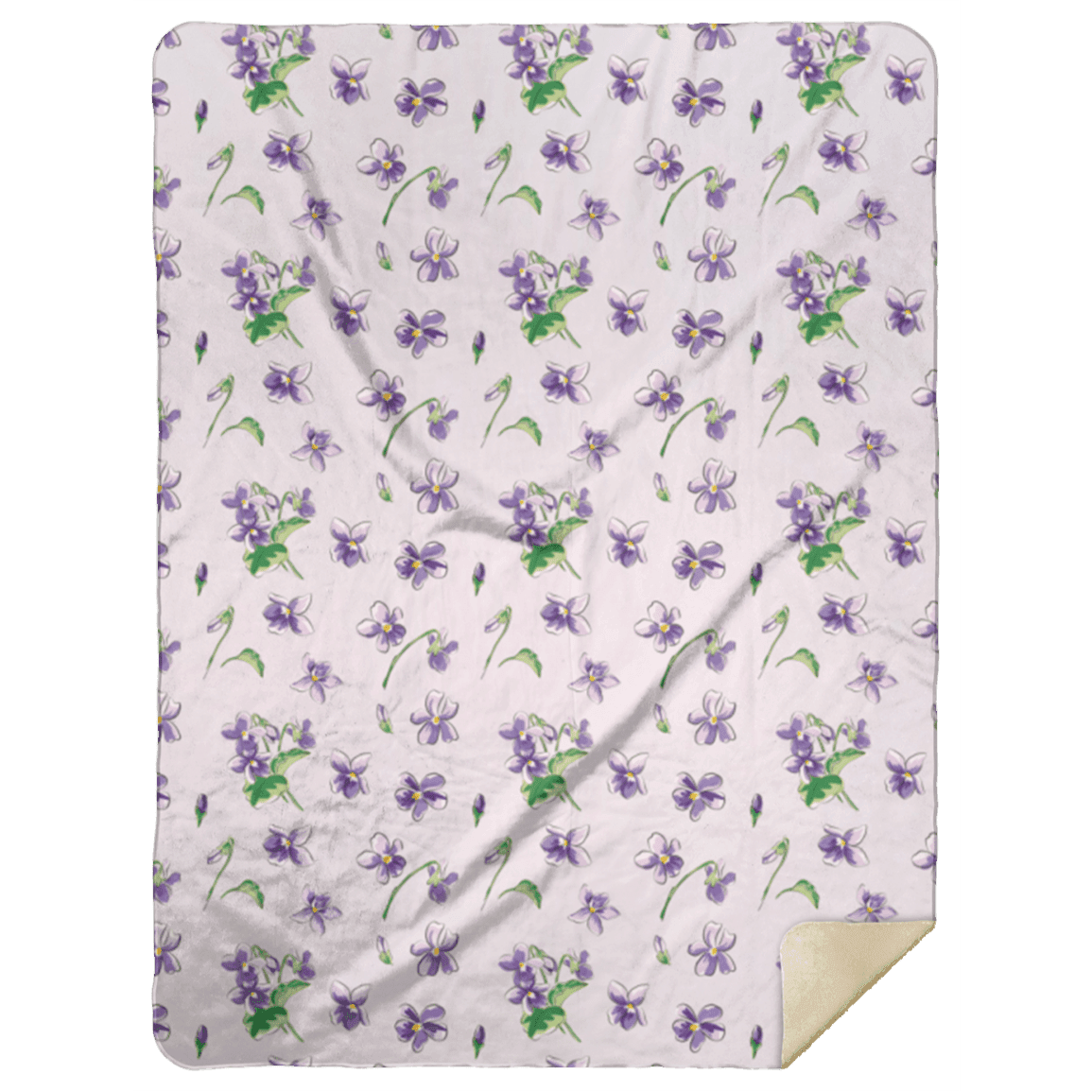 Violets Plush Throw Blanket 60x80 Meaningful Reminder of Home