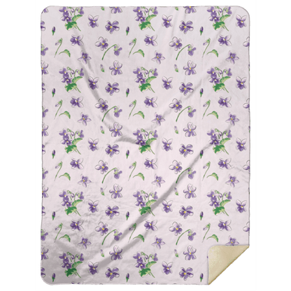 Violets Plush Throw Blanket 60x80 Meaningful Reminder of Home