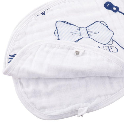Southern Gentleman baby gift set with muslin swaddle blanket and burp cloth/bib combo, featuring a bowtie design.