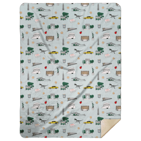 New York City Plush Throw Blankets 60x80 Little Hometown